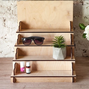 Wood display rack, Custom display stand, Tiered display stand, Table display stand, Wood retail display, Soap display shelves
