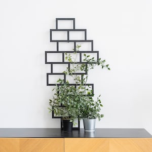 Wood plant trellis, Plant trellis for indoor plant, Square trellis panel, Houseplant trellis wood, Climbing plant support, Large trellis