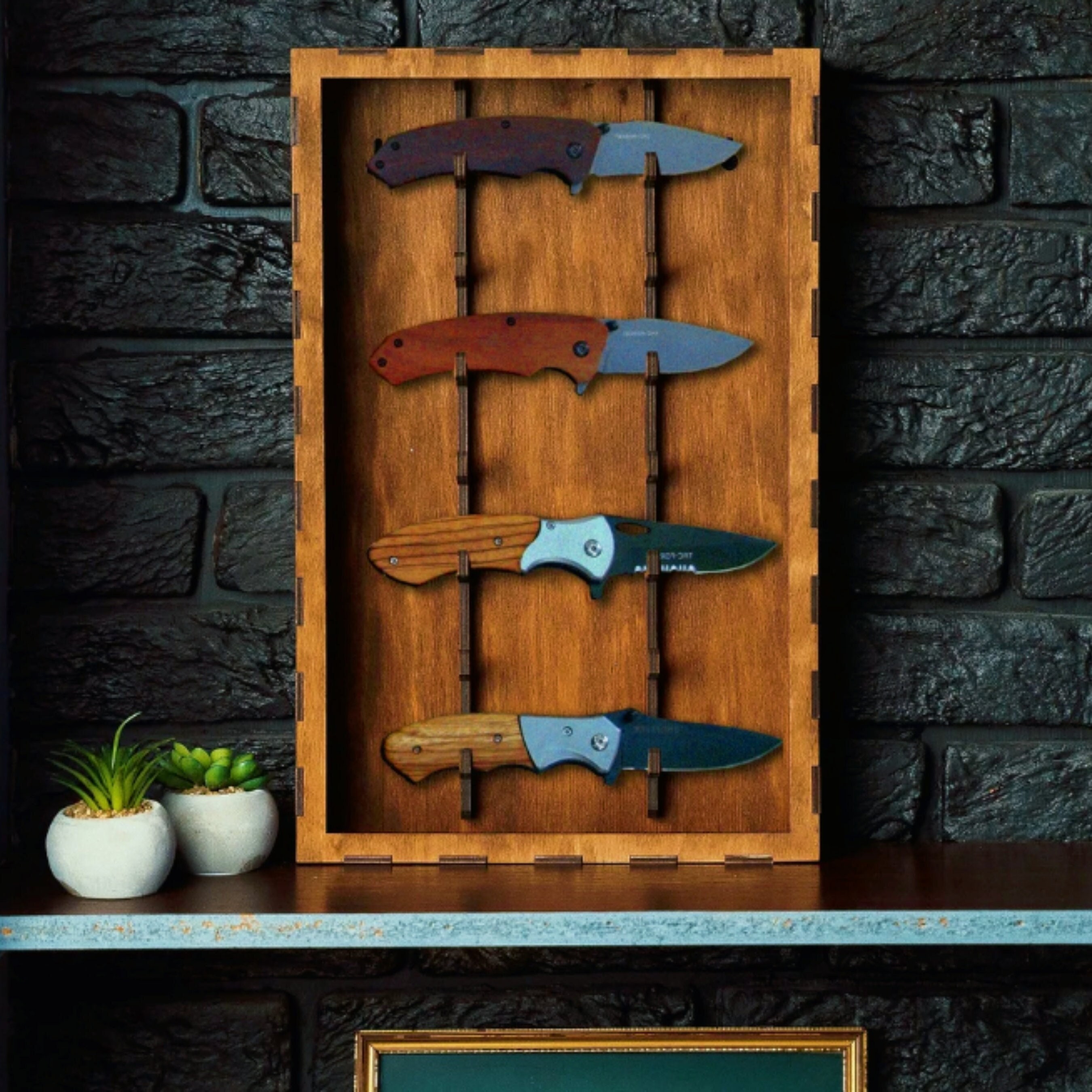 Acrylic Block Display of Knife Selection  Acrylic display, Display,  Displaying collections