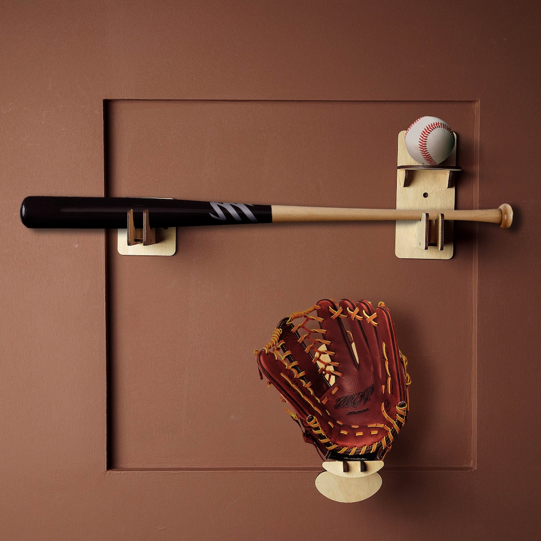 Baseball Wall Holder,baseball Bat Wall Mount, Baseball Bat and Ball, Baseball Gifts for Players