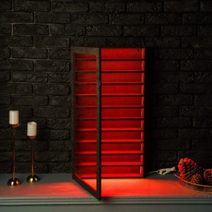 Knife lighted shelf, Led Display for collectibles, Display shelves for miniatures, Funko pop display, Knife led display case, Wall shelf led