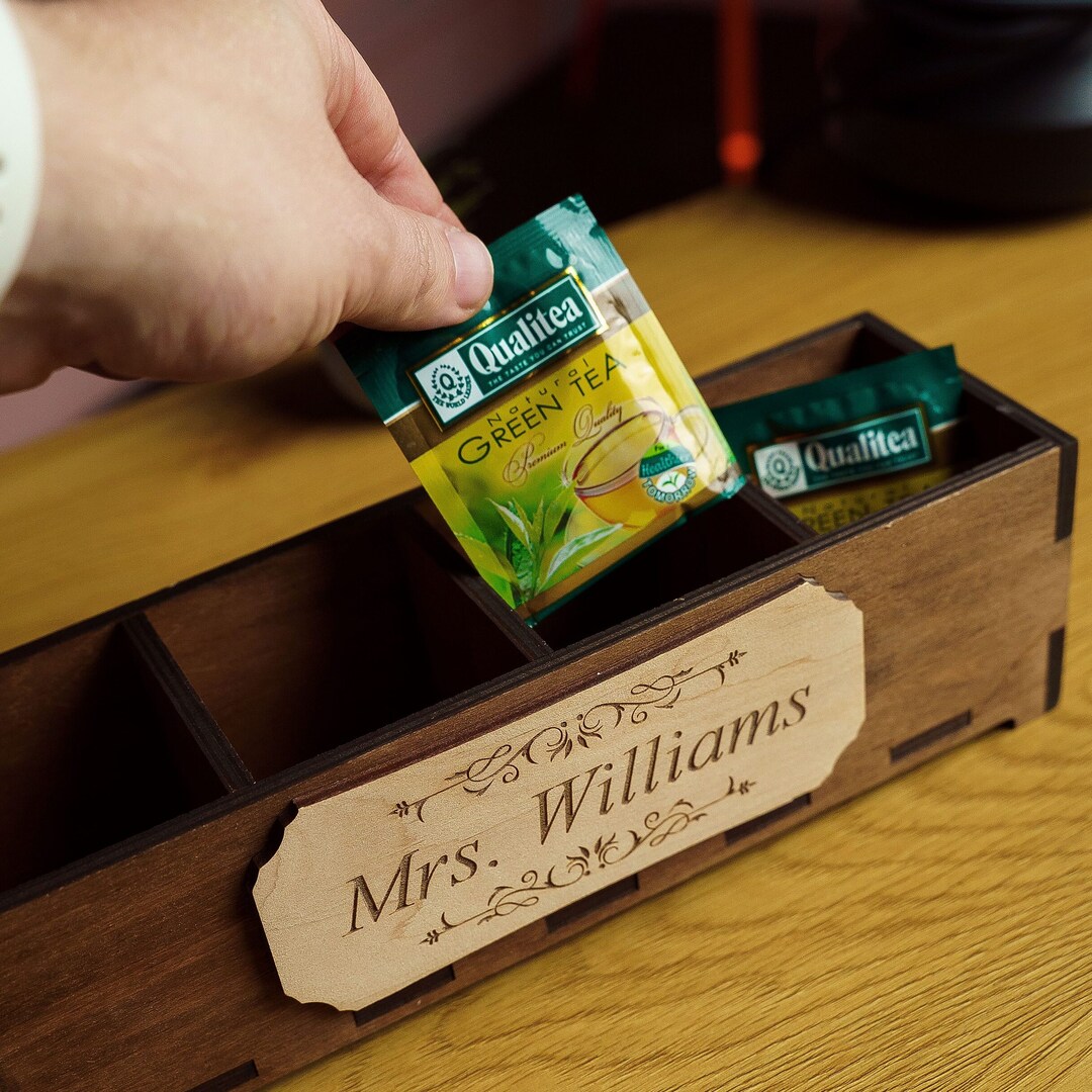 Tea Bag Display Holder Tea Bag Wooden Box Tea Bag Organizer Etsy