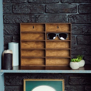 Sunglasses holder for wall, Sunglasses shelf, Eyeglasses storage, Sunglasses display stand, Glasses holder for desk, Sunglasses rack