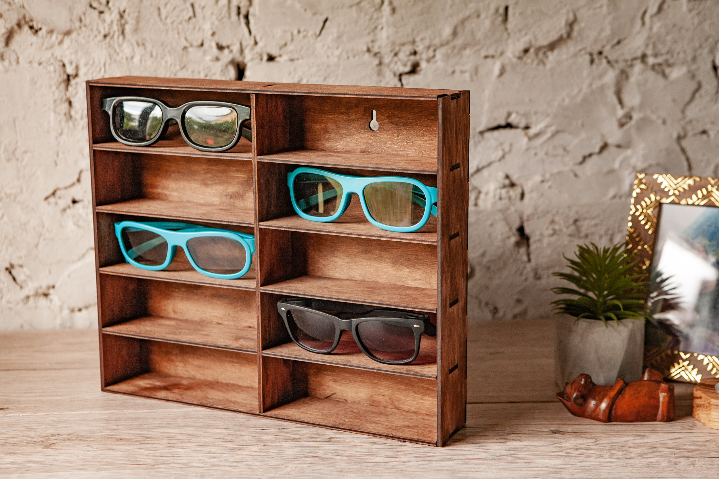 Occhiali Vassoio Occhiali da sole Vetrina - 18 Slot Occhiali Organizer Box  Eyewear Holder Sunglass Stand