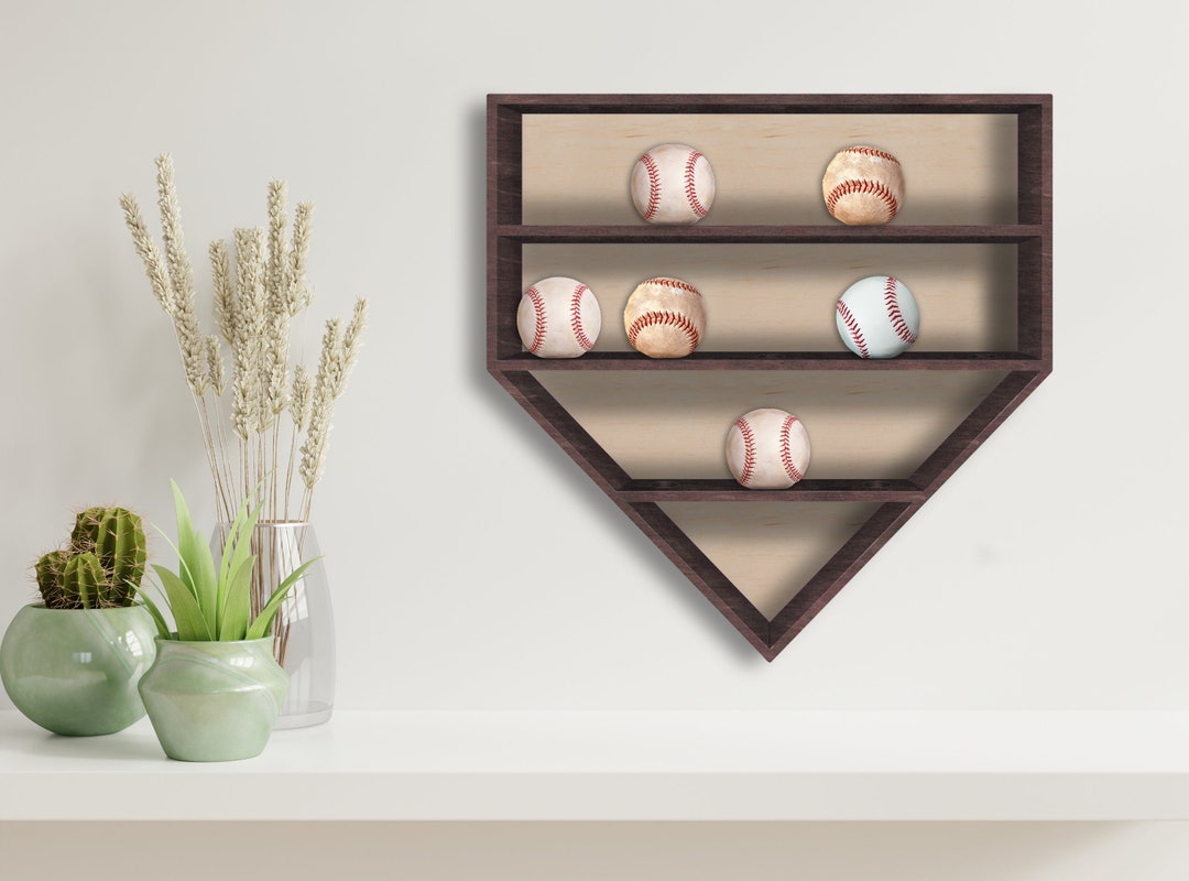 Baseball Wall Display Casebaseball Display Case Etsy