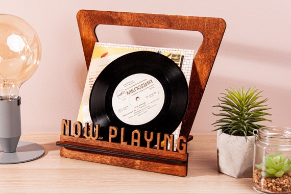 thumbnail image 2 of Source Solid Wood Stand With Clear Acrylic Ends Vinyl Record Storage Holder On 2 of 11