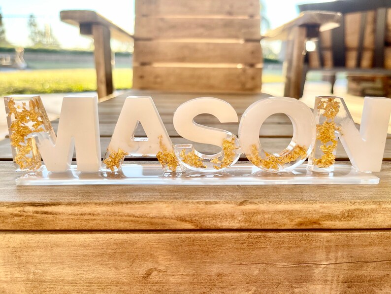 Custom Resin StandUp Words Name Bar Business Personal or Etsy