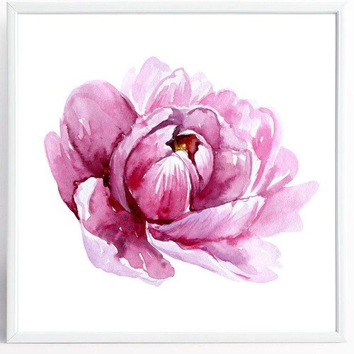 Pink Flower Wall Decor Printable Wall Art Peony Digital Etsy