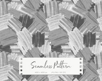 Papel digital con patrón continuo de pinceladas monocromáticas y textura minimalista (descarga digital).