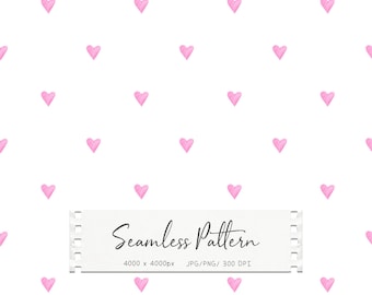 Patrón sin costuras de corazones rosas para San Valentín (descarga digital)