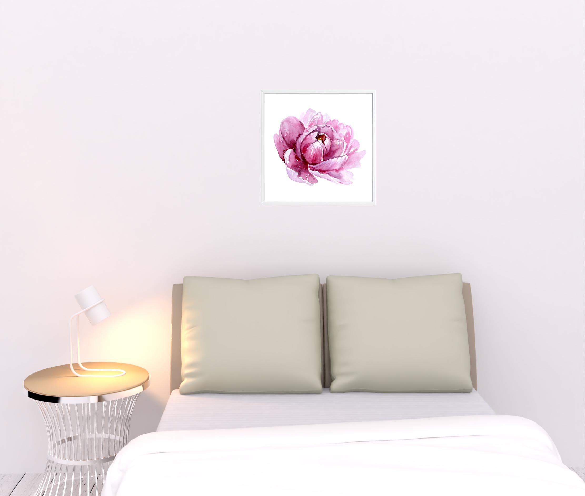 Pink Flower Wall Decor Printable Wall Art Peony Digital Etsy