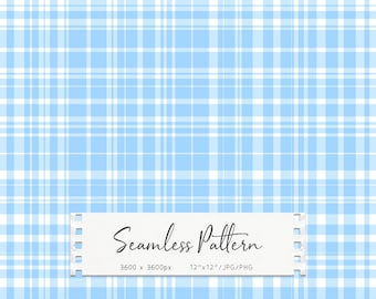 Diseño a cuadros azules, fondo de cuadros suaves, papel digital minimalista, JPG, PNG (descarga digital)