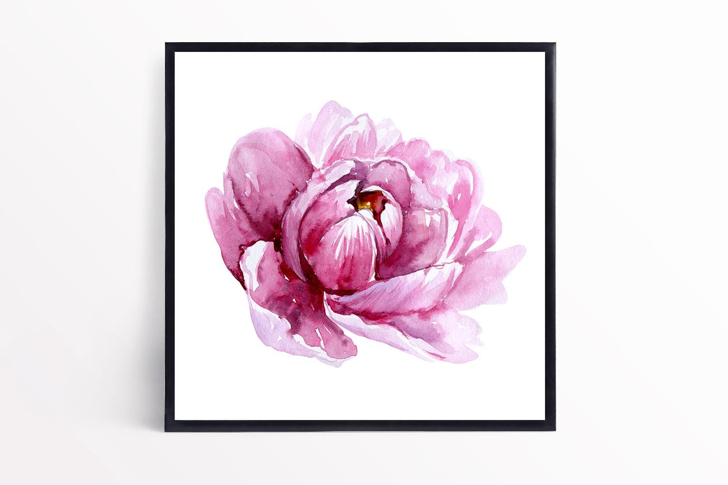 Blush pink floral wall art Girly wall decor Watercolor peony print rose ...