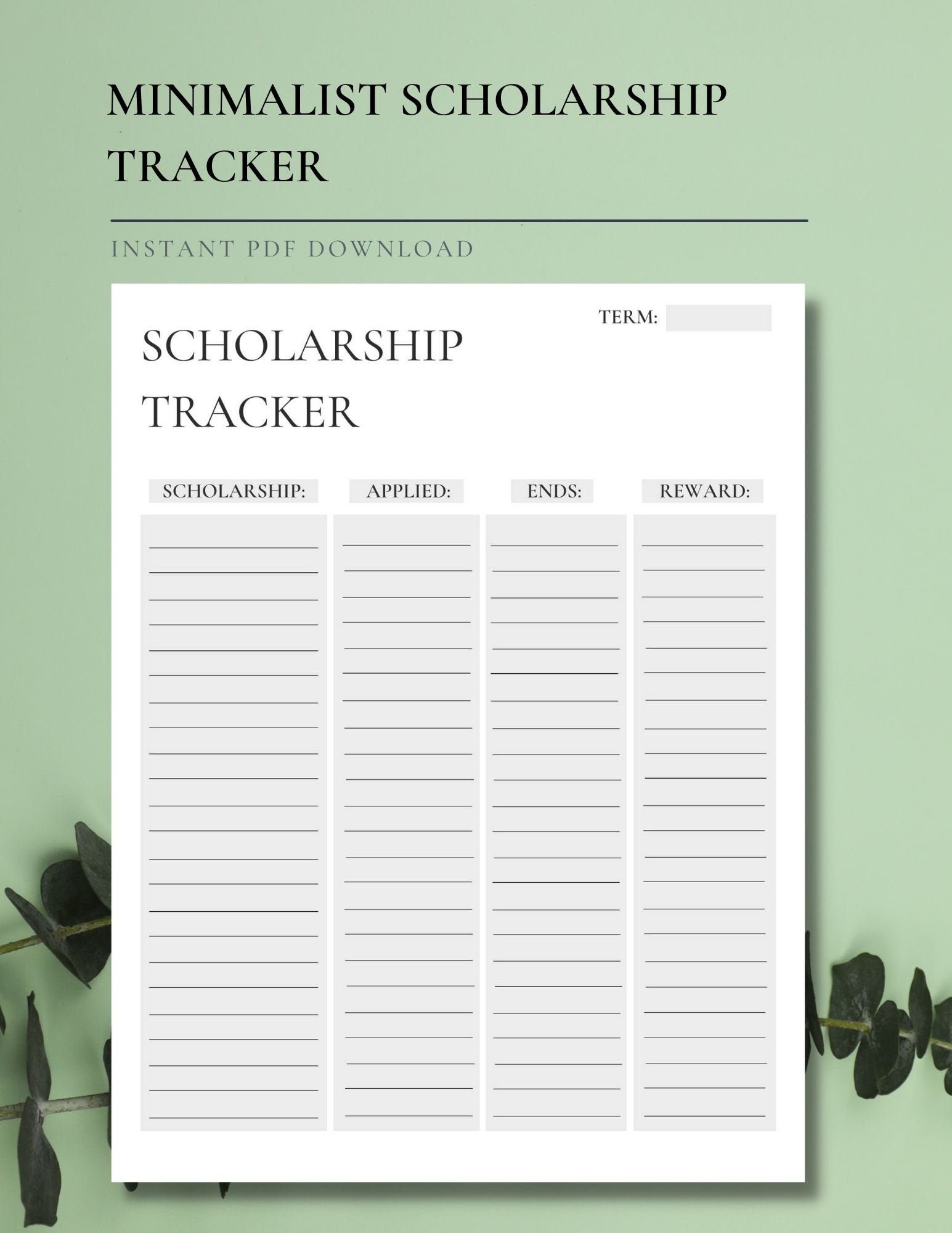 Scholarship Tracker Template Google Sheets Scholarship Tracker Template Google Sheets