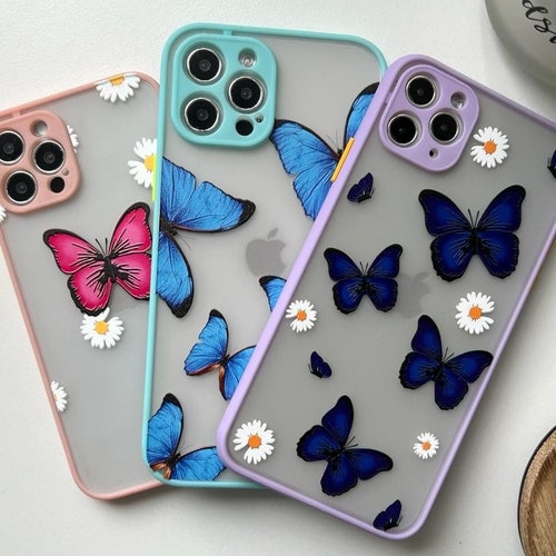 Cute Candy Color Butterfly Phone Case For Iphone 12 11 Pro Max Etsy