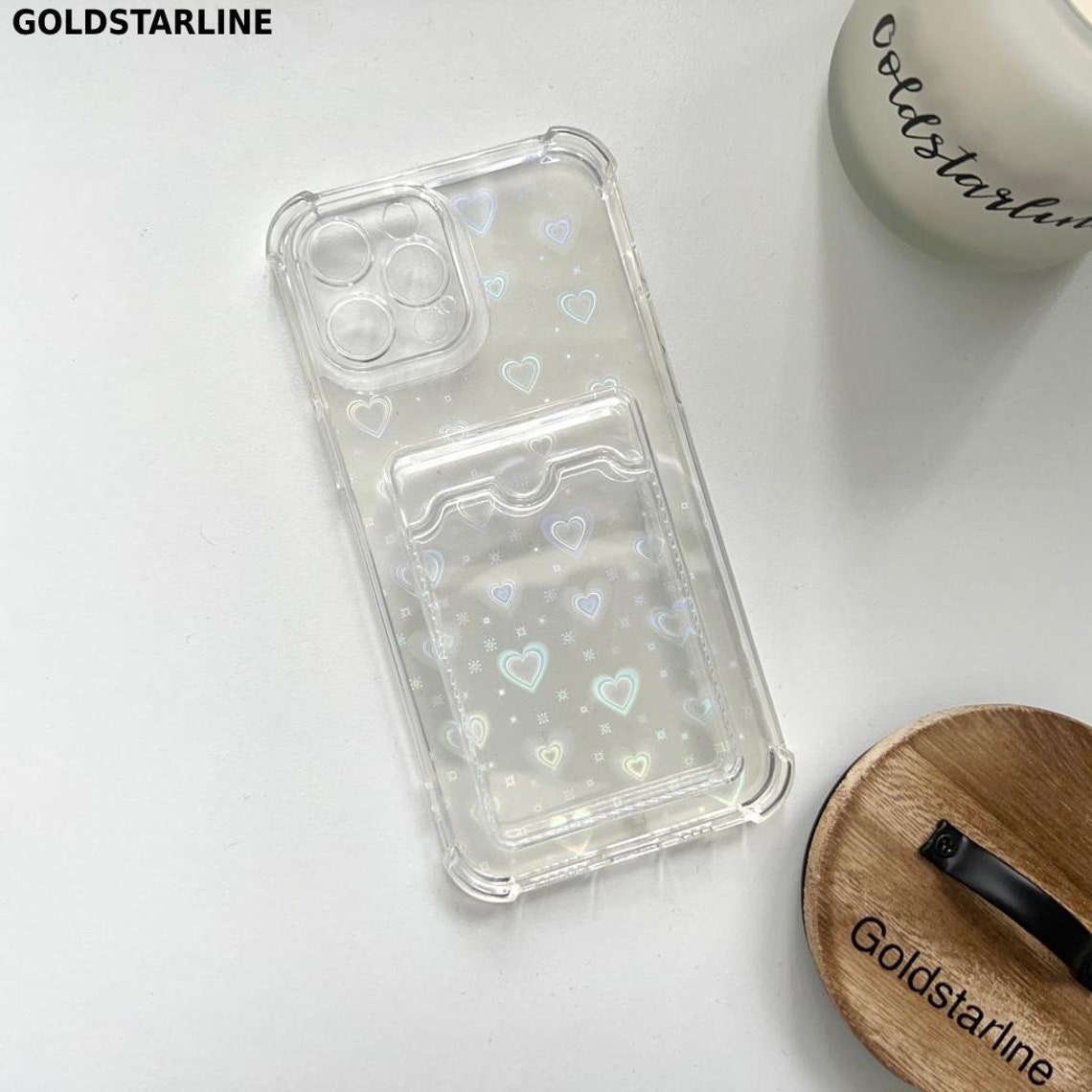Holographic Heart Transparent Phone Case for Iphone 14 13 12 Etsy UK