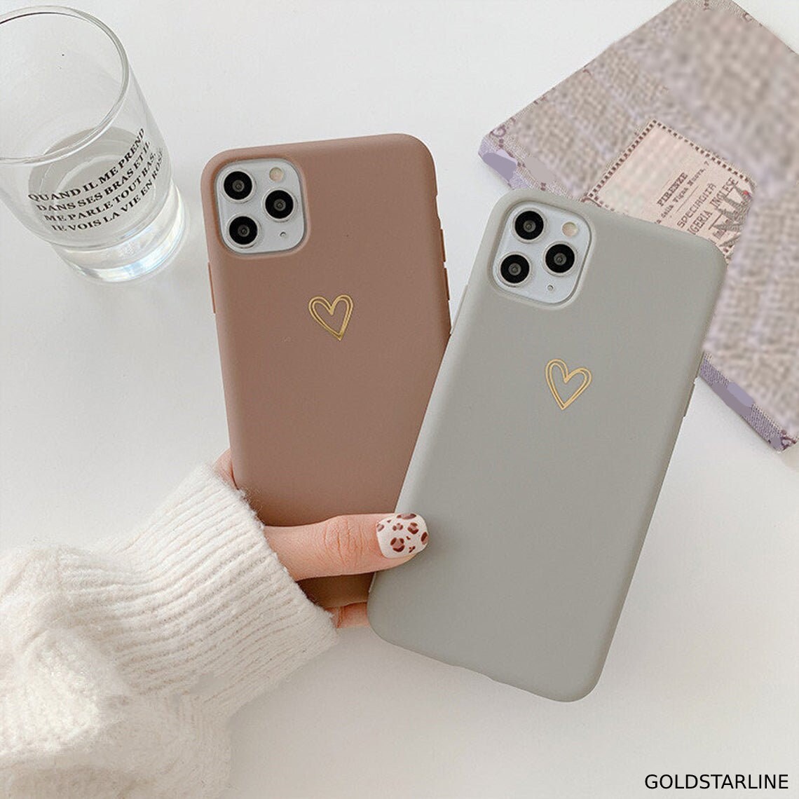 Cute Heart Phone Case Iphone 13 12 11 Pro Max Case Iphone 12 Etsy Sweden