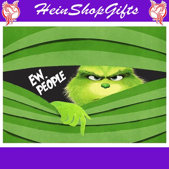 Grinch Ew Peek PNG file Six Feet People Grinch Digital File | Etsy