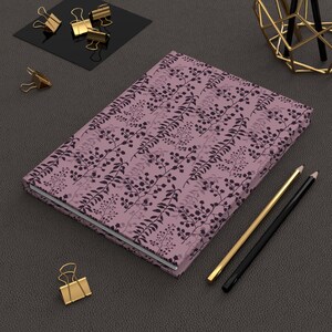 Bella Bedding Inspired Notebook | Purple Floral Hardcover Journal | Lined Bookish Journal | Vampire Romance Reader Gift