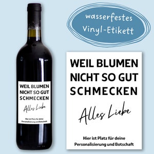 Gastgeschenk | Mitbringsel | Weinetikett personalisiert | Alles Liebe | Gute Wünsche | Gruß |