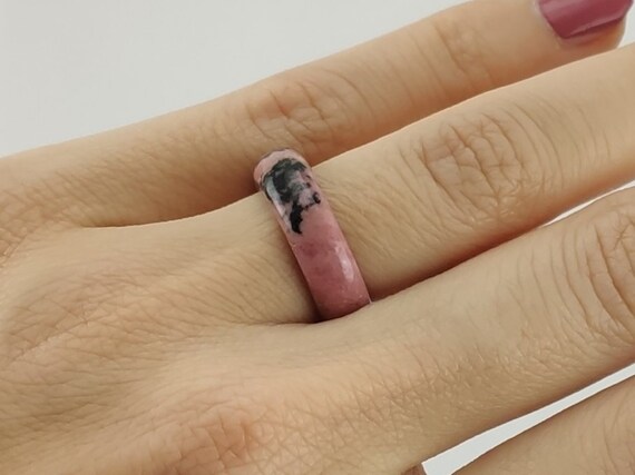 Rhodonit Steinring, Rhodonit Ring, Steinringe, Crystal Ring Rhodonit, Steinring Rhodonit, ring edelstein, crystal ring, Edelstein Ring