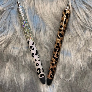 Leopard Glitter InkJoy Gel Pen, Custom Personalized Pen