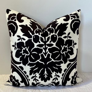Black and White Damask Pillow Covers, 20&quot; x 20&quot;