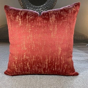Rust and Gold Print Pillow Cover, 20&quot; x 20&quot;