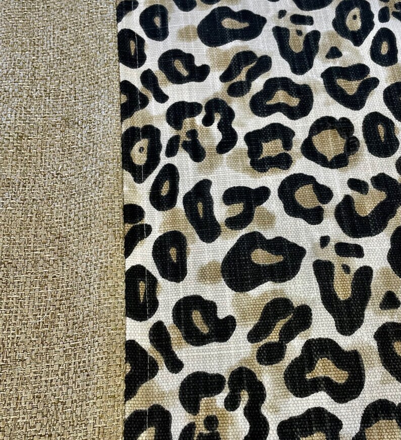 Reversible Runner in Leopard Print and Tropical Leaf Print/bed Runner