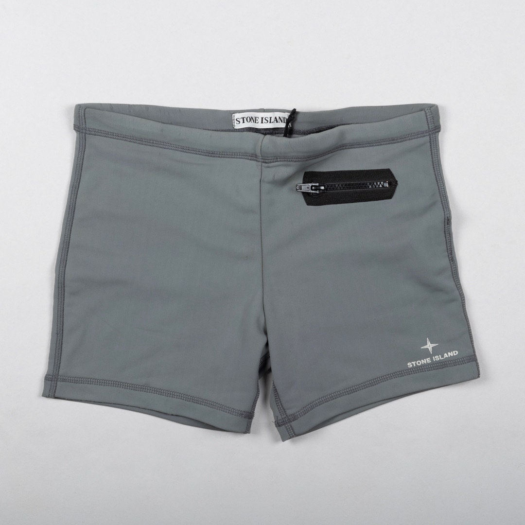 Stone Island Vintage Swim Shorts Grey Etsy
