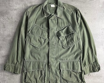 Vintage Us Army Jungle Fatigue Ripstop Poplin Og 107 Jacket Size