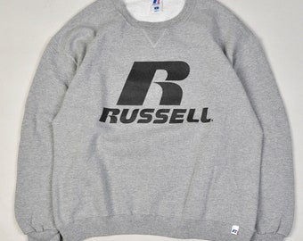 Sweat-shirt Russell vintage Gris - Grand