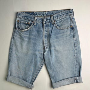 Levis 501 Jeans Shorts Light Blue W32