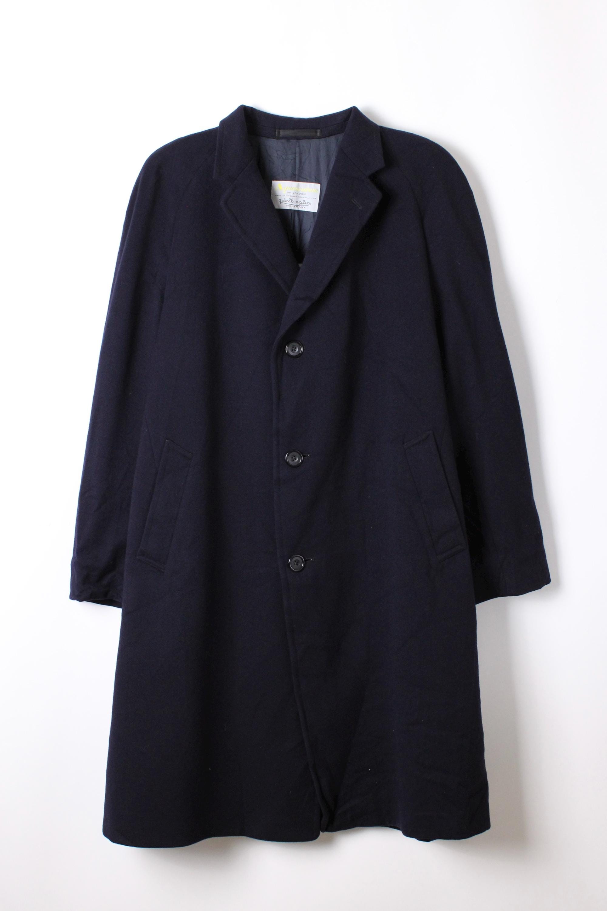 Aquascutum Vintage Coat Pure Wool Navy Blue Large XL 46 - Etsy