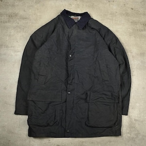 Vintage Waxed Hunting Jacket Blue Large
