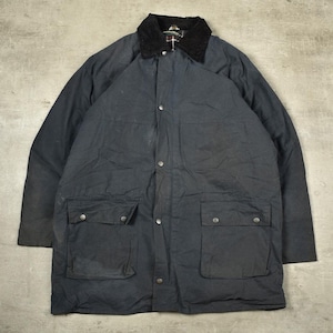 Vintage Waxed Hunting Jacket Blue Medium