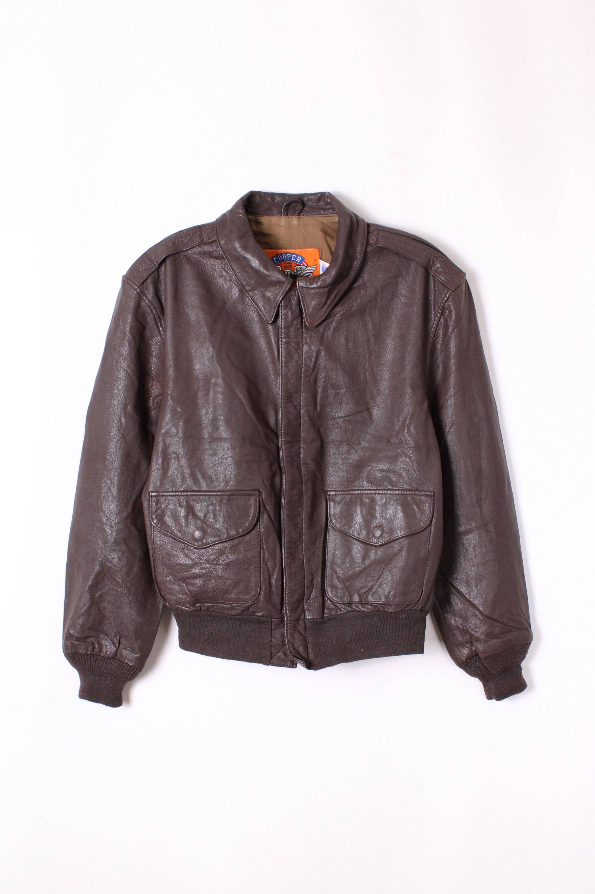 Blouson Aviateur Vintage Avirex Type A-2 Marron - Taille M/L En Excellent état Occasion