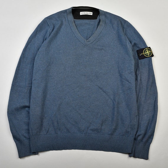 Stone Island V Neck Fine Knit Blue - L/xl - Etsy Stone Island V Neck Fine Knit Blue - L/xl - Etsy