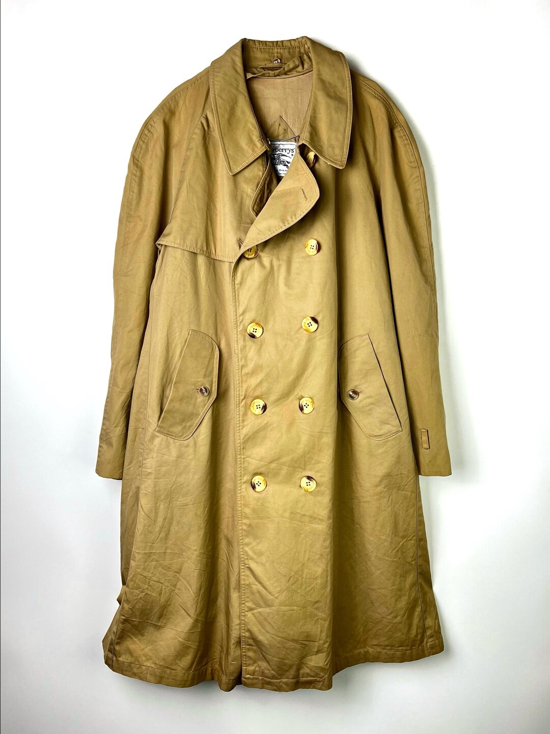 Burberry Vintage Trench Coat Double Breast Beige XXL - Etsy