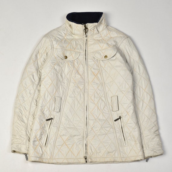 Barbour Grace Polar Quilt Jacket White Woman Eu 38 - image 1