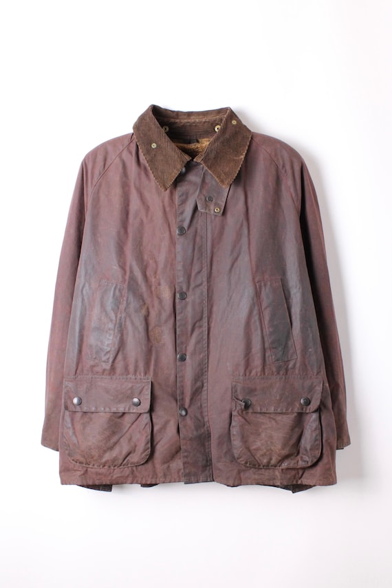 Barbour Bedale Waxed Jacket Rustic Brown C48 Large XL - Etsy