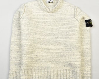 Col rond en tricot crème Stone Island - XS