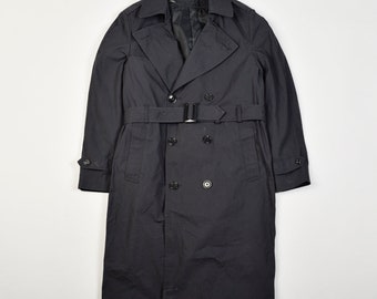 Trench-coat de l'agence de la logistique de la défense de l'armée américaine, noir - P/M