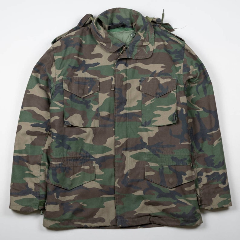 US Army M65 Field Jacket Woodland Camo Etsy