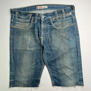 Levis 504 Jeans Shorts Light Blue Wash W33