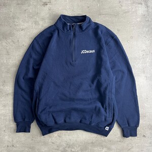 Sweat à Capuche Vintage Russell Athletic - Taille XL, Couleur Navy, Style Années 90 USA