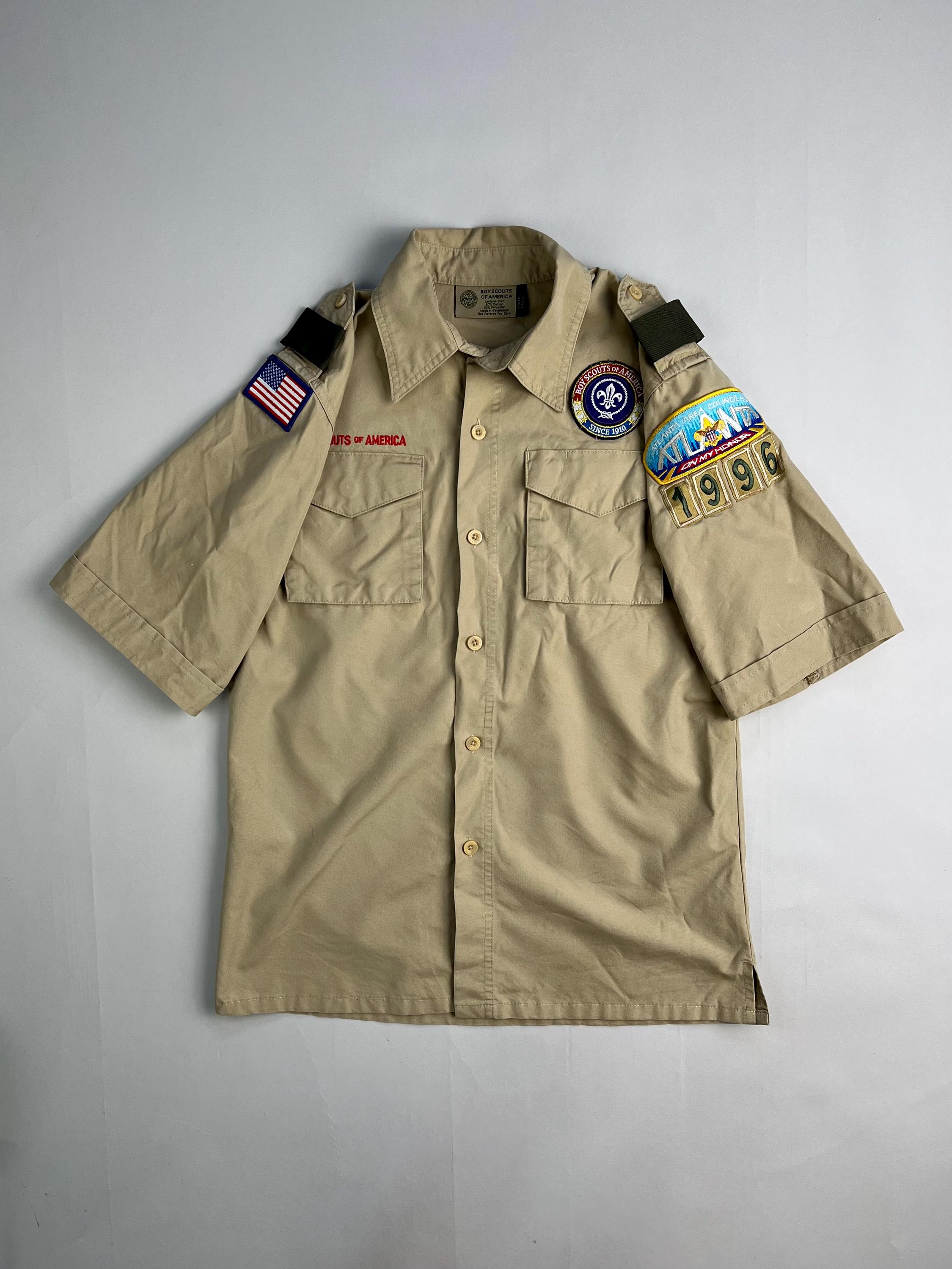 ボーイスカウト 制服 ベージュ 各種パッチ付き かわいい ヴィンテージ ボーイスカウト・オブ・アメリカ シャツ XS S - Etsy 日本