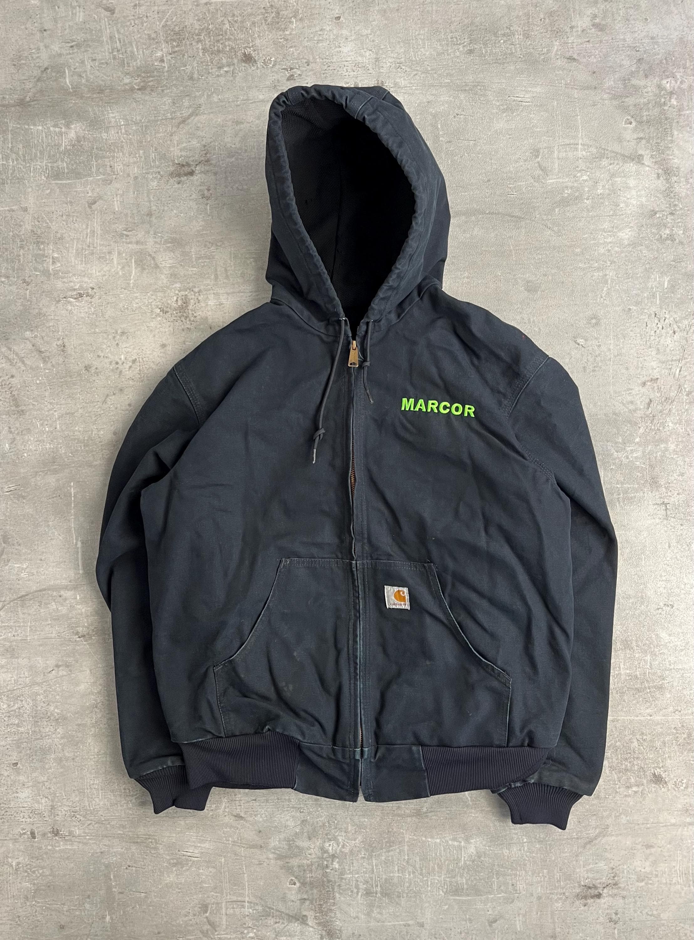 トップス 80s carharrt active vest black Carhartt Vest Men 4XL Black Full Zip Canvas Quilt Lined V01