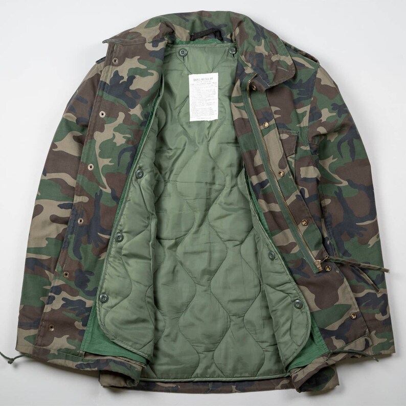 US Army M65 Field Jacket Woodland Camo Etsy