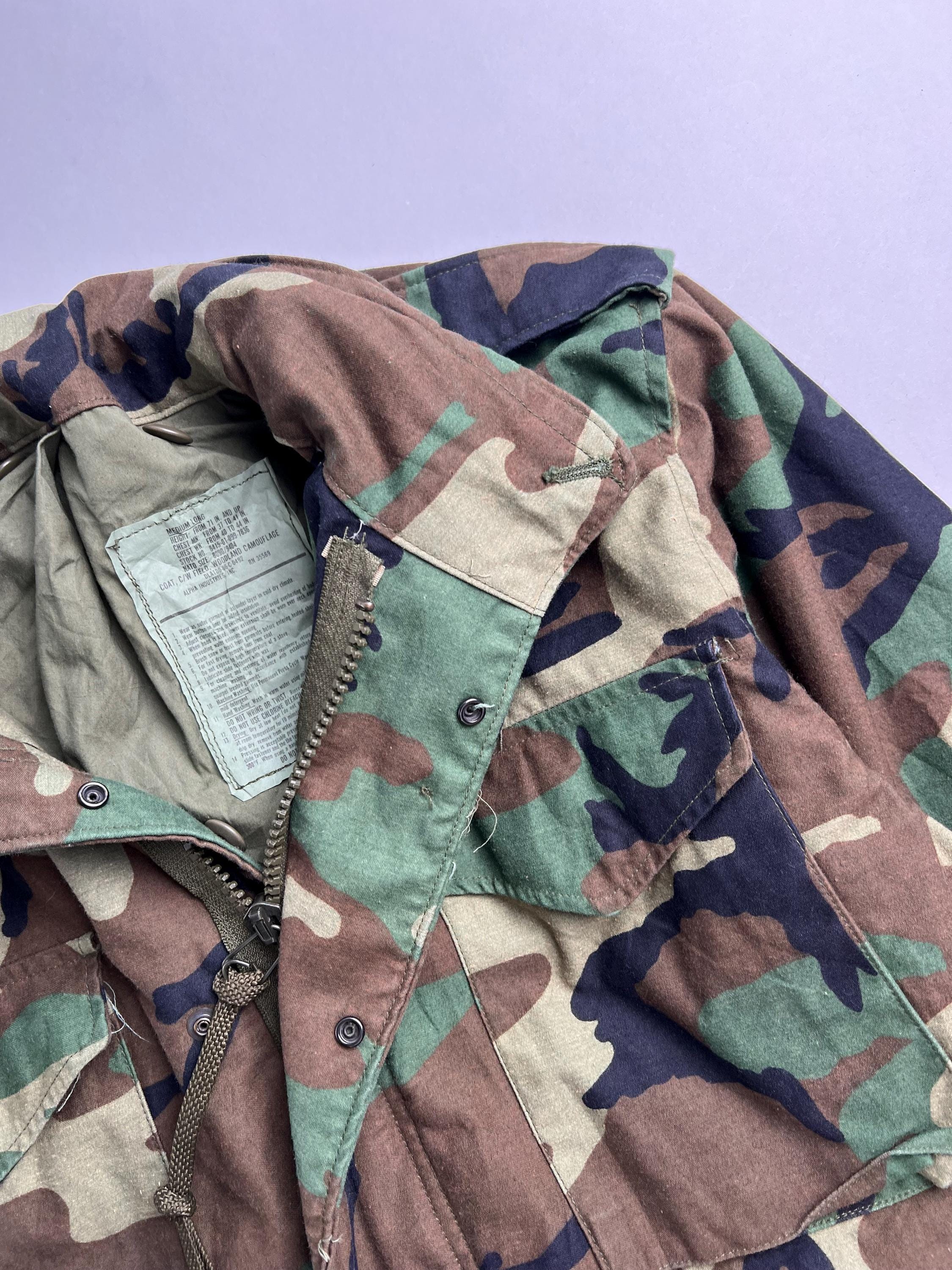 フィールドジャケット M65 米軍ウッドランド迷彩 ミディアムロング 